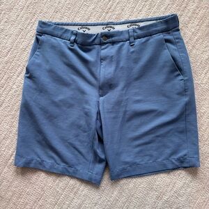 Callaway Men's Slate Blue Performance Flat-Front Shorts